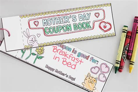 Free Printable Mothers Day Coupons For Kids To Color And Create Sunny