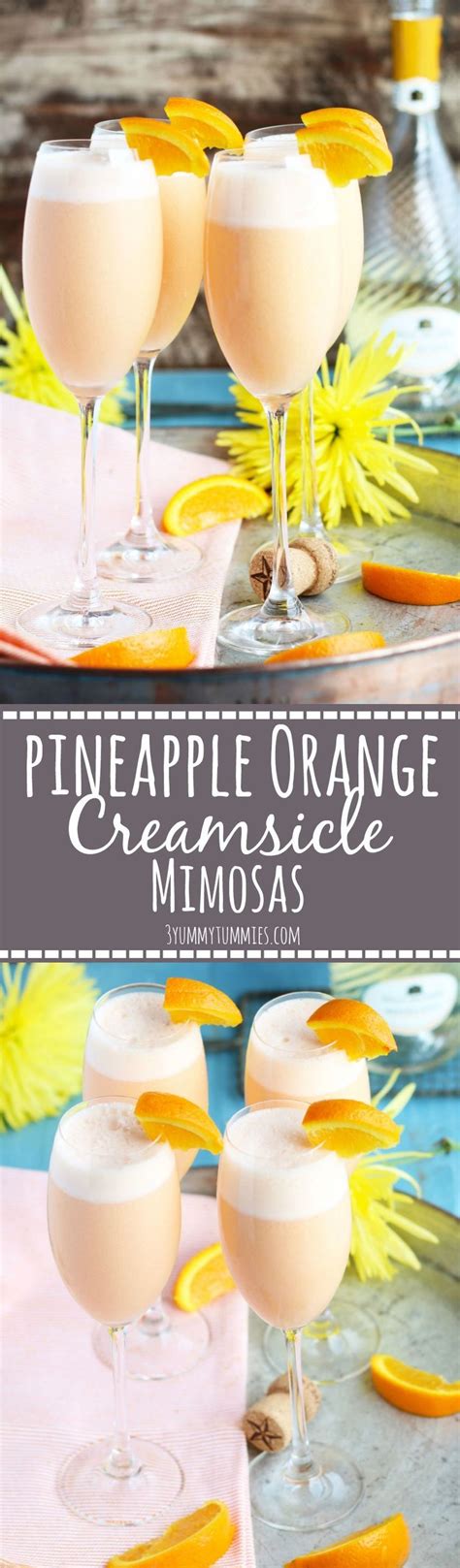 These Pineapple Orange Creamsicle Mimosas Are An Ethereal Blend Of Pineapple Juice Orange