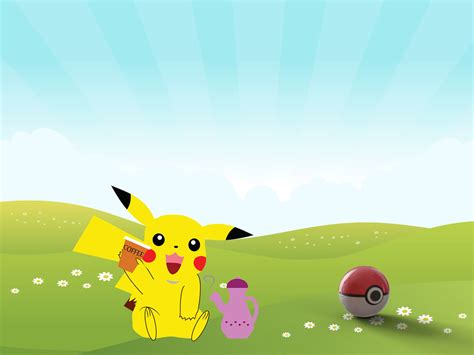 Pokemon Pikachu Backgrounds | Cartoon, Yellow Templates | Free PPT Grounds