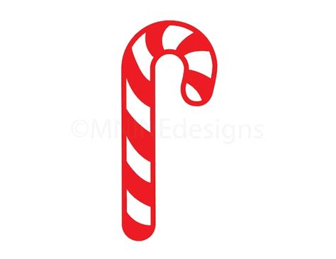 Candy Cane Svg Candy Cane Cut File Candy Cane Silhouette Etsy