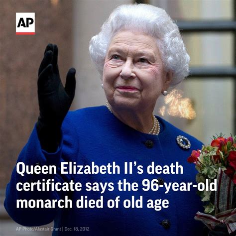 Queen Elizabeth Iis Death Certificate Says The 96 Year Old Monarch