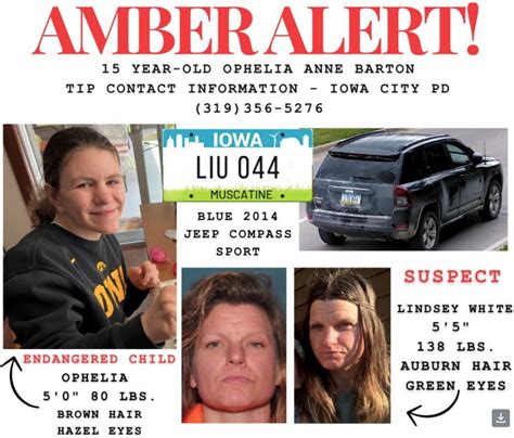 Amber Alert Issued For Missing Iowa Teen