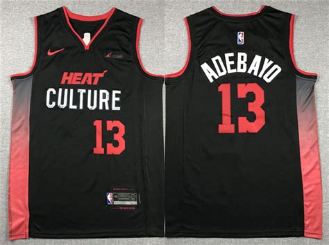 Miami Heat 13 Bam Adebayo 2023 24 Black City Edition Swingman Jersey