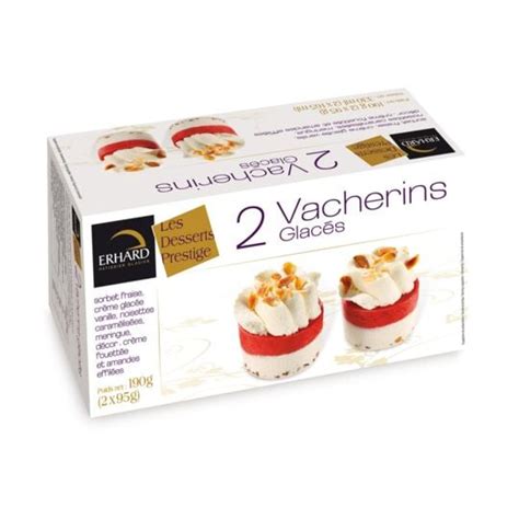 Dessert Glac Vacherins Vanille Fraise Erhard La Boite De G Prix