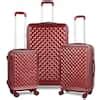 Hikolayae Pocomoke Hill Nested Hardside Luggage Set In Maroon Red