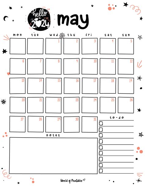 Free Printable May 2024 Planners World Of Printables Worksheets Library