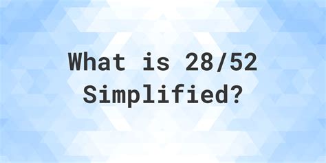 simplified  simplest form calculatio