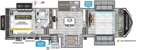 Momentum Th Wheel Toy Hauler Floor Plans Two Birds Home