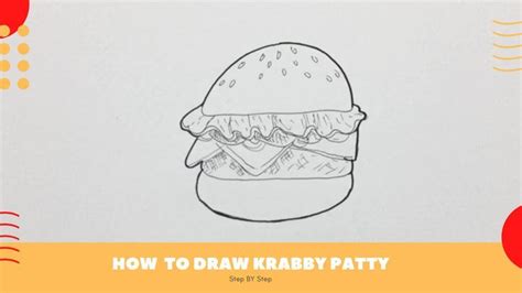 How To Draw Krabby Patty Easy Spongebob Drawing Lessons For Kids