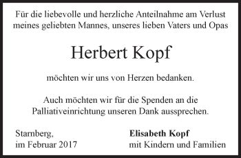 Traueranzeigen Von Herbert Kopf Trauer Merkur De