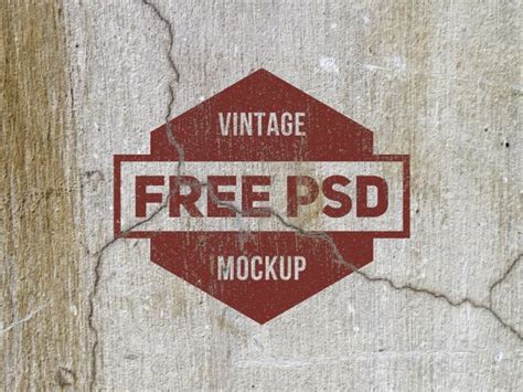 Free Grunge Texture Logo Design Mockup in PSD - DesignHooks