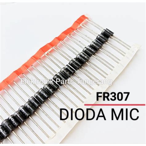 Jual 1 BUAH DIODA FR307 1000V 3A MIC Renteng DIODA FAST RECOVERY