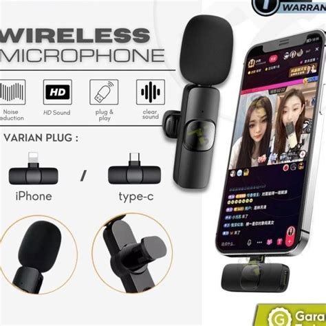 Jual Wireless Microphone Clip On Mobile Voice Recorder Bmot K Pro