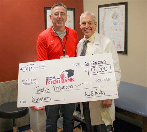 Oip Gives 12000 To Central Pennsylvania Food Bank Orthopedic