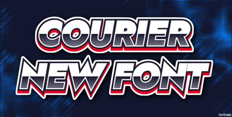 Courier New Font Text Effect And Logo Design Font