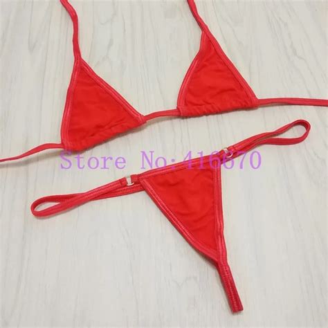 Mini Micro Bikini Frauen Baumwolle Extreme Sexy Triangle Brasilianische