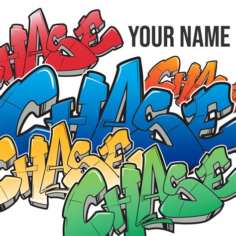 CUSTOM GRAFFITI NAME in Street Art Urban Walls Style Font, Lettering, Wild Graphic Illustration ...