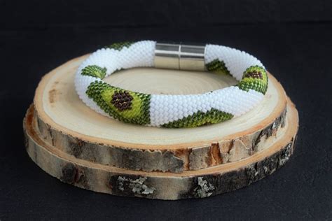 Beaded Avocado Bracelet Avocado Jewelry Etsy