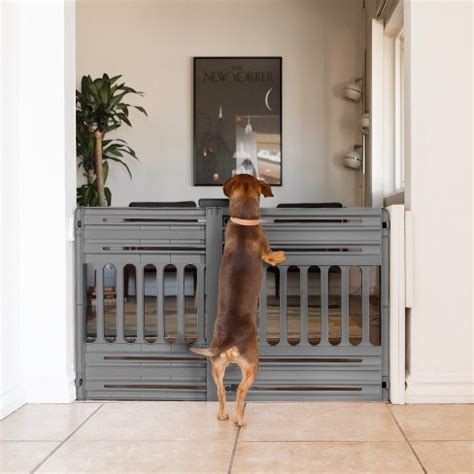 Iris Usa 24"-39" Portable Expandable Pet Gate, Gray : Target