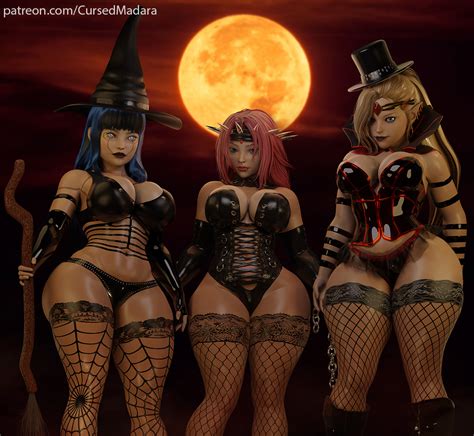 Cursed Madara On Twitter Halloween Kunoichis Hi Res Full Set