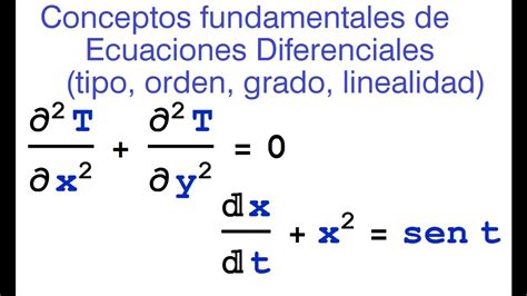 Conceptos básicos de Ecuaciones Diferenciales YouTube