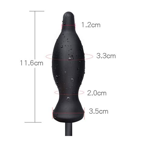 Speeds Large Inflatable Anal Butt Plug Dildo Expandable Pump