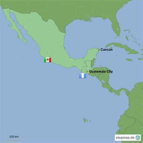 Stepmap Orientierung Mexiko Guatemala Landkarte F R Nordamerika