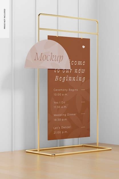 Premium Psd Acrylic Wedding Reception Sign Mockup