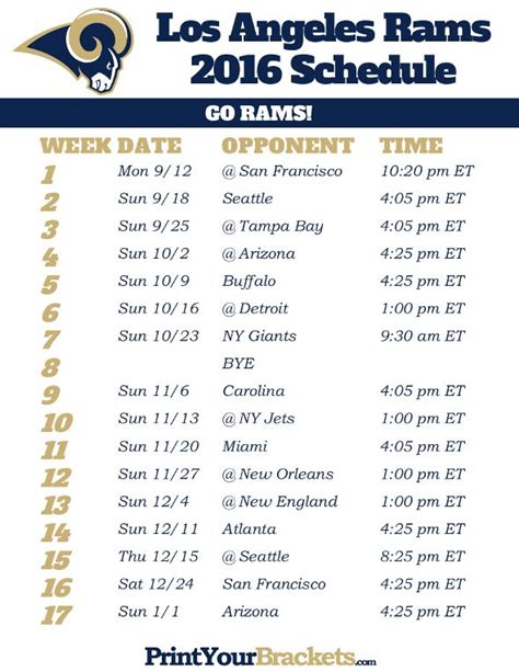 Rams Schedule Printable Printable Word Searches