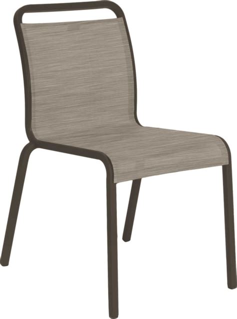 Stern Chaise Oskar Aluminium Taupe Textilène Cachemire Gamm vert