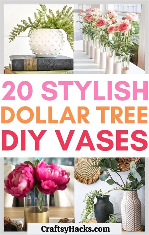 20 Diy Dollar Tree Vase Ideas To Try Craftsy Hacks