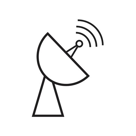 Broadcast Transmitter Antenna Icon Design Vector Illustration In Black