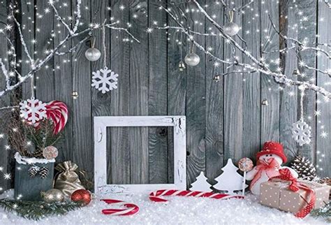 Leyiyi 9x6ft Merry Christmas Room Decor Backdrop Rustic Wooden Barn