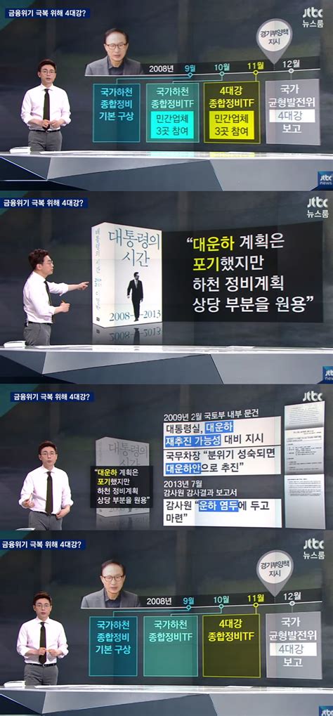 방송리뷰 ‘뉴스룸 오대영 안나경 “4대강 사업은 한반도 대운하 감안한 사업” 이정범 기자 톱스타뉴스