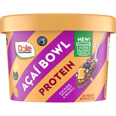 Dole Acai Protein Frozen Smoothie Bowl 6 Oz