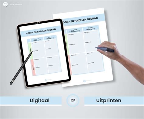 Voordelen En Nadelen Van Gedrag Werkblad Zelfzorgtools