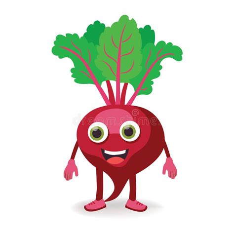 Beetroot Character With Funny Cartoon Smiling Semi Realistic Beetroot