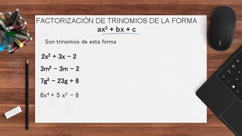 Algebra Grado Noveno Factorizacin De Trinomios De La