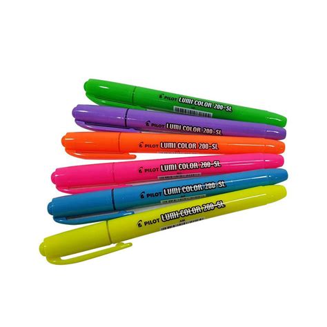 Caneta Marca Texto Lumi Color 200 Sl Pilot Kit 6 Cores Neon Shopee Brasil