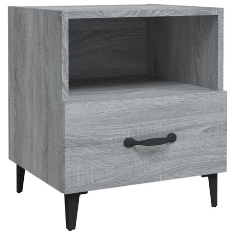 Dioche Table De Chevet Sonoma Gris Bois D Ing Nierie Yw Tech