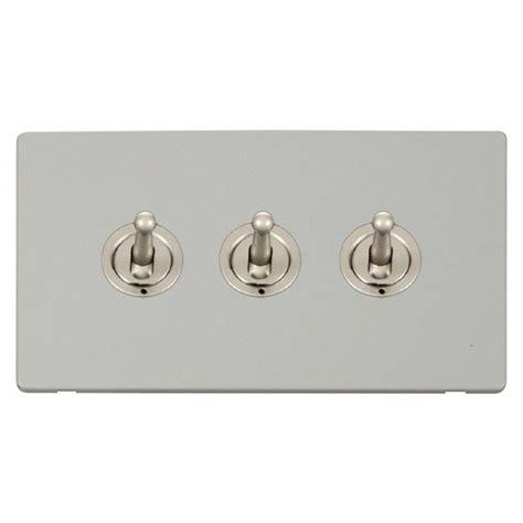 Click Definity Flat Plate Screwless Ax Gang Way Pearl Nickel