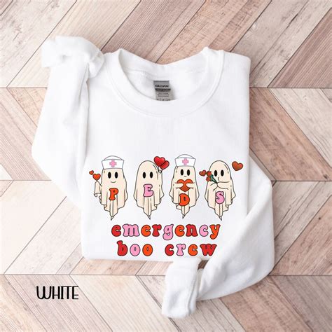 Peds Emergency Boo Crew Valentine Sweatshirt Pediatric Emergency Team