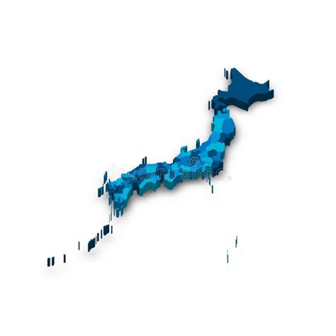 Japan Political Map Of Administrative Divisions Stock Illustration