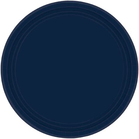 Amscan 17cm Paper Plates Round 20 Pack Navy Big W