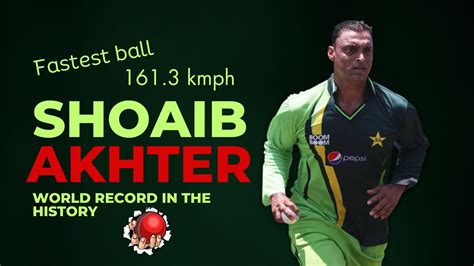 Shoaib Akhtar fastest ball speed 161 3 kmph World Record in the history ...