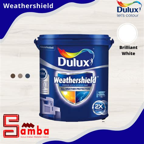 Jual DULUX WEATHERSHIELD BRILLIANT WHITE 20 LTR CAT TEMBOK EXTERIOR