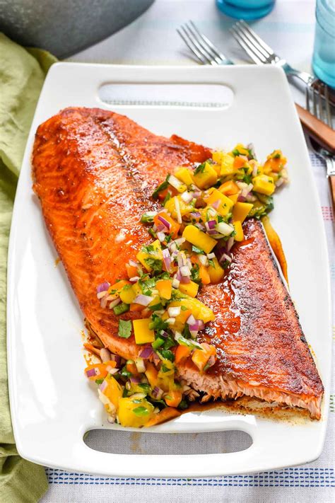 Salmon With Mango Salsa Baked Or Grilled Neighborfood