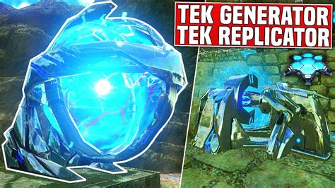 ARK MOBILE PROBANDO TEK REPLICATOR LÁMPARA TEK Y GENERADOR TEK ARK