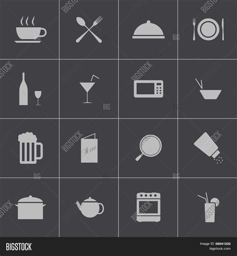 Vector Black Food Vector & Photo (Free Trial) | Bigstock