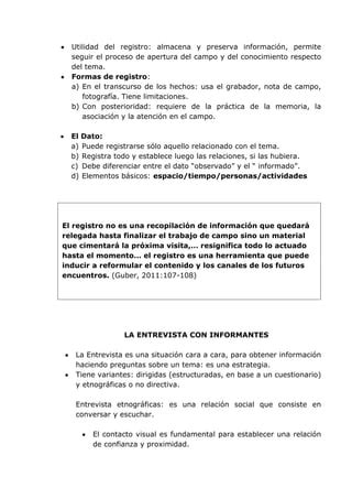 M Todos Y T Cnicas Etnogr Ficas Pdf